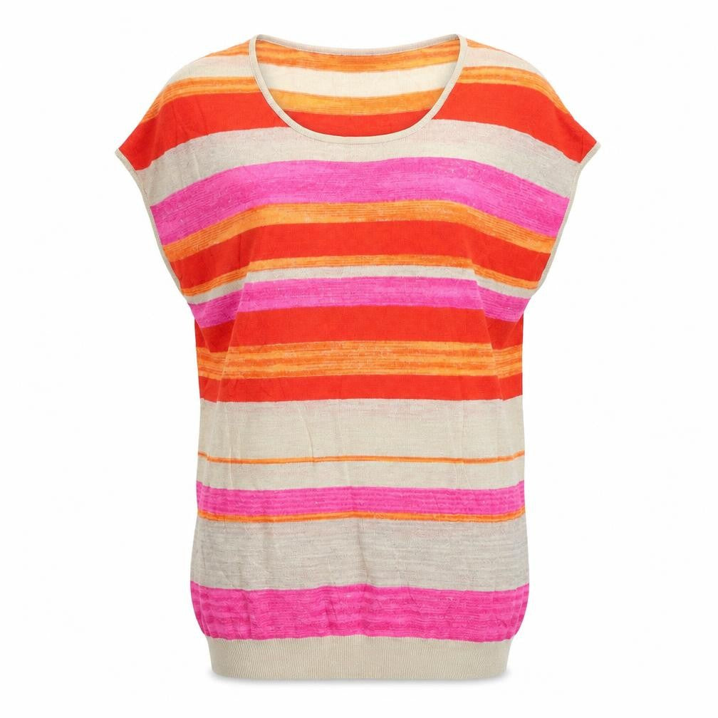 Front view of PLANET women’s multicoloured striped jumper, size XS