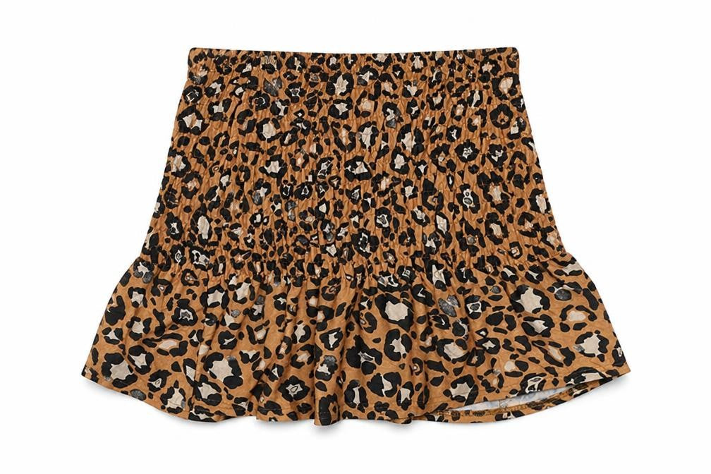 ASOS Womens Beige Animal Print  Flare Skirt Size 10  - Elastic Waist Band