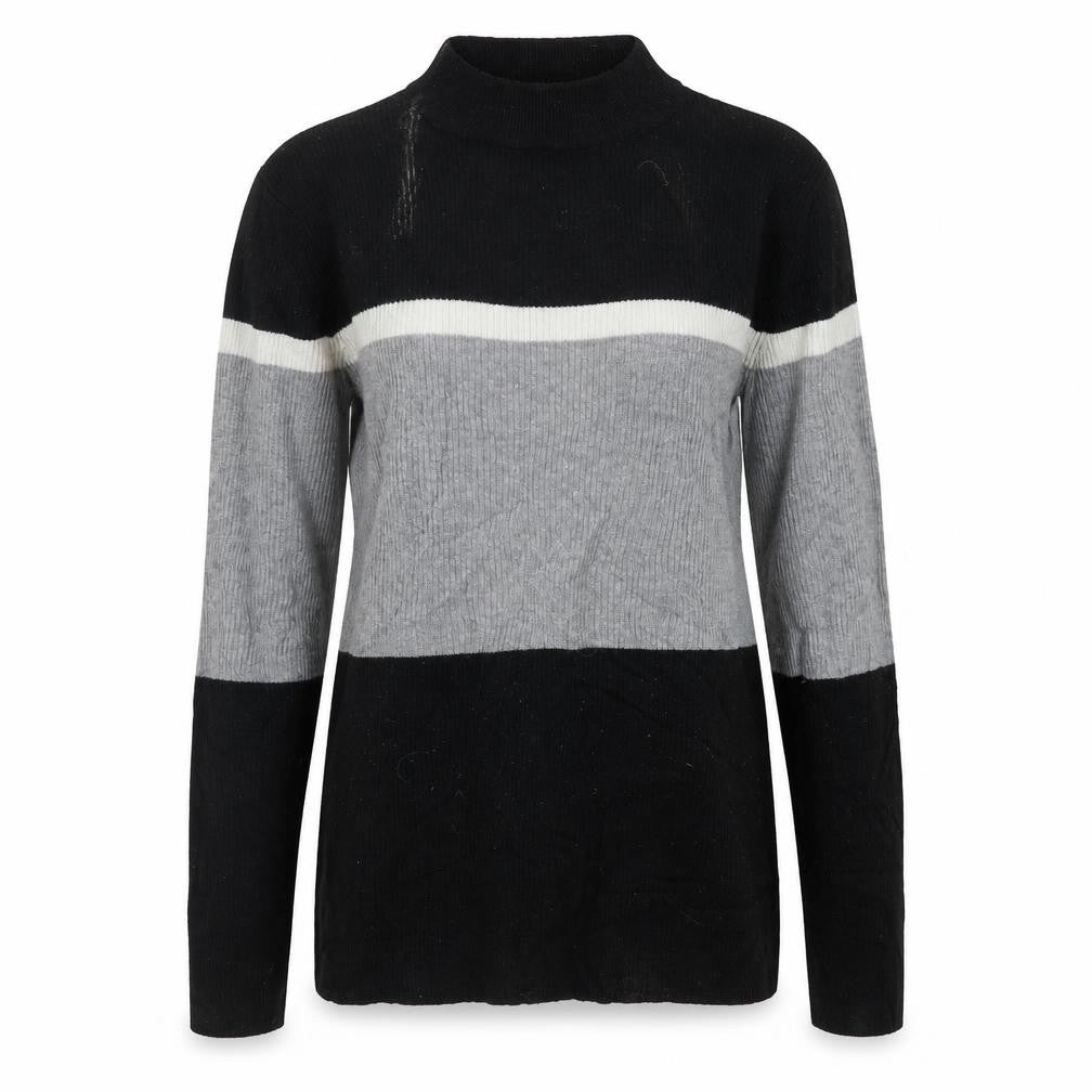Front view of Papaya women’s grey geometric jumper, size UK 10
