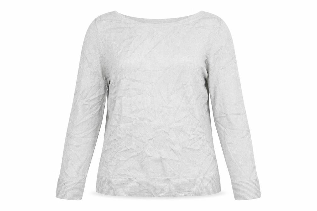 Front view of Preworn women’s grey jumper, size L