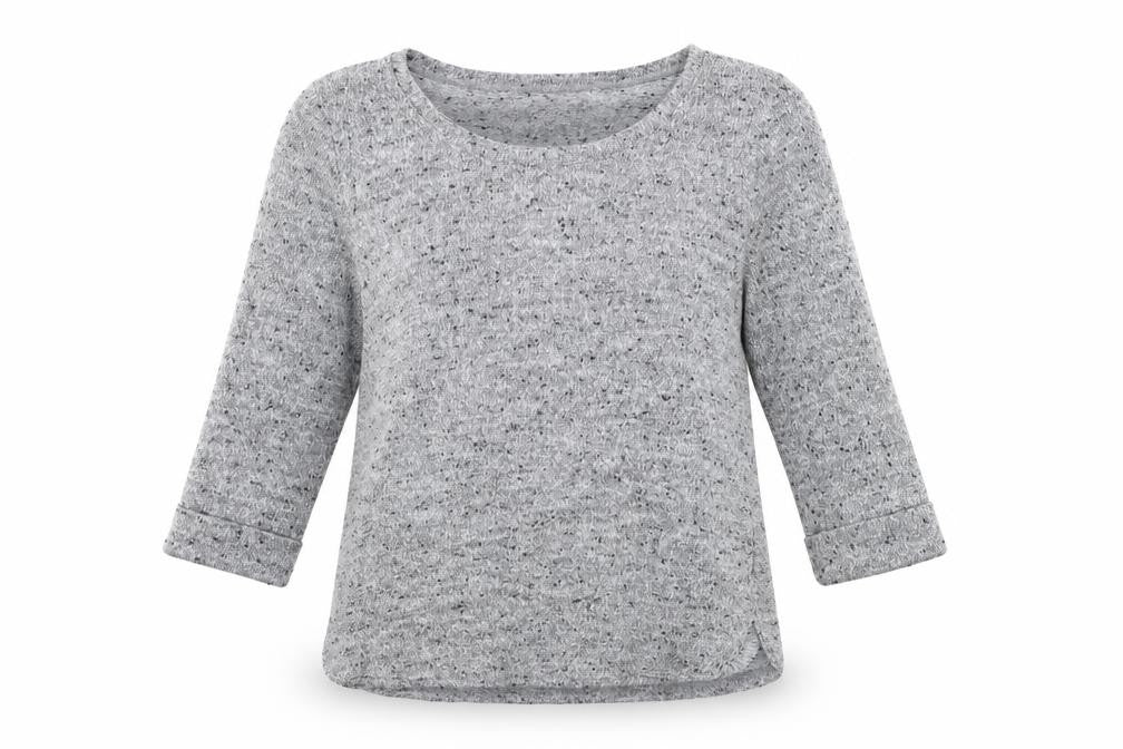 Front view of New Look women’s grey jumper, size UK 10