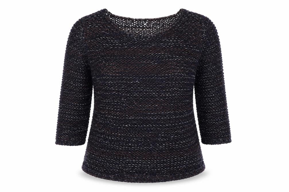Front view of Next women’s blue jumper, size M