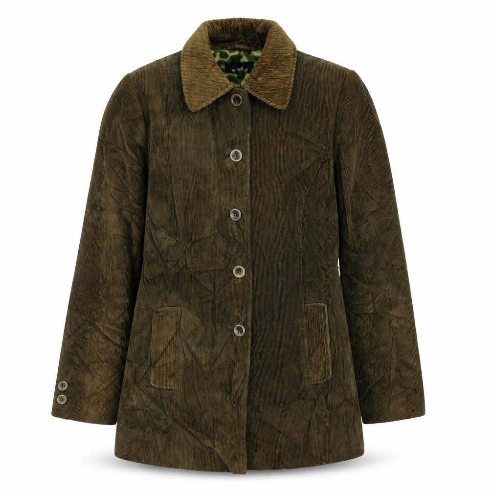 Front view of Per Una women’s blue jacket coat, size UK 10