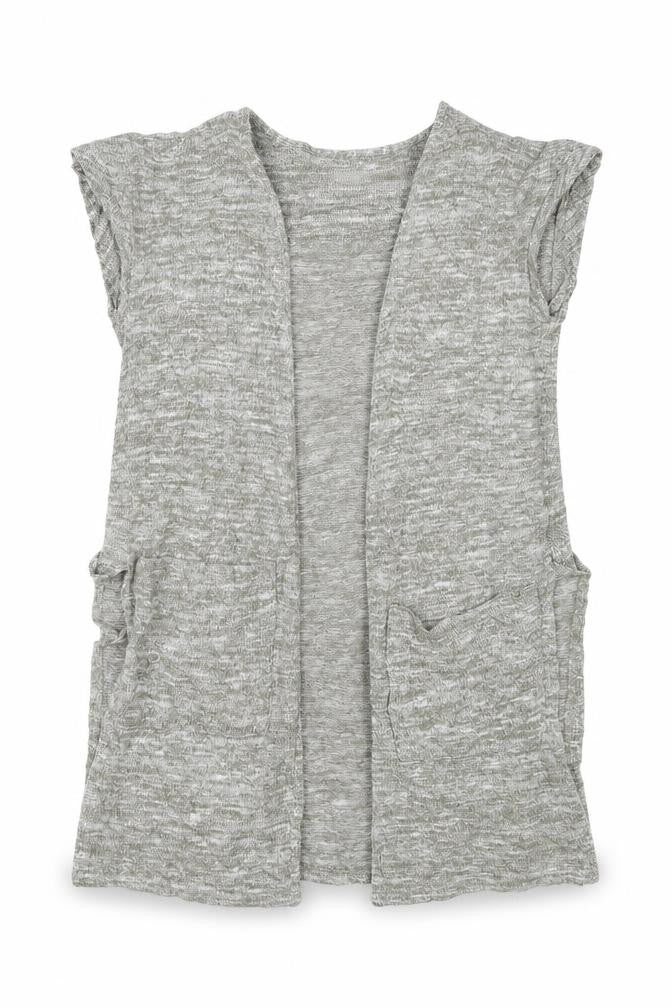 Front view of Next girls’ green cardigan jumper, size 9, years