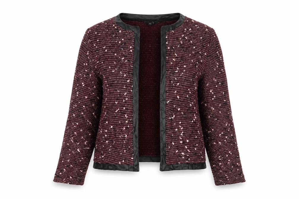 Front view of Therapy women’s purple jacket, size UK 12