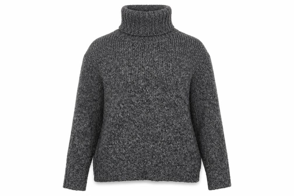 Front view of Style Unlimited women’s grey jumper, size UK 16