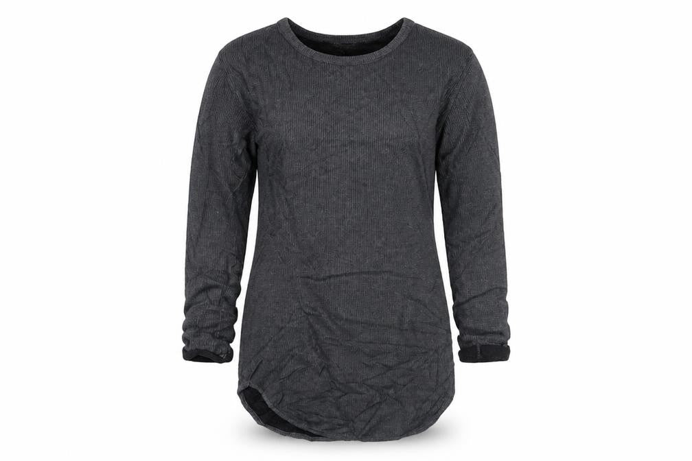 Front view of Topshop women’s grey basic blouse, size UK 8