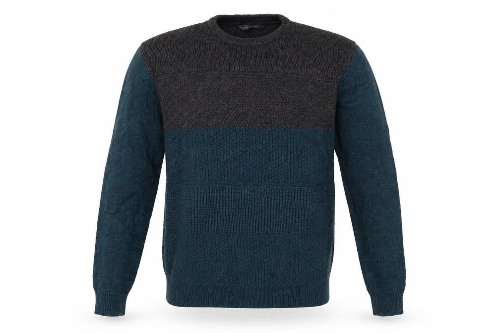 Front view of Primark men’s blue jumper, size S
