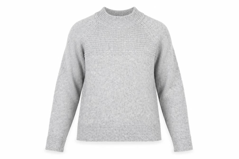 Front view of Marks & Spencer women’s grey jumper, size UK 12