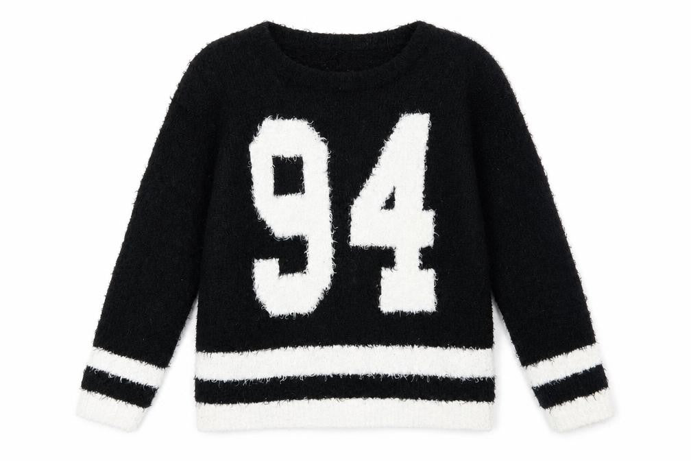 Front view of H&M women’s black jumper, size XS