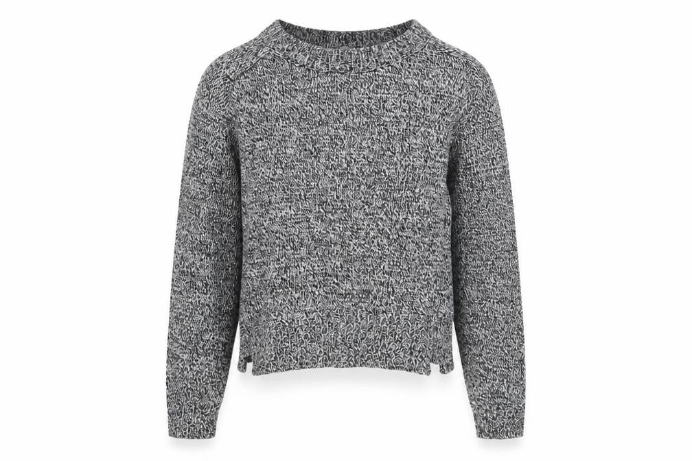 Front view of H&M women’s grey cropped blouse, size S