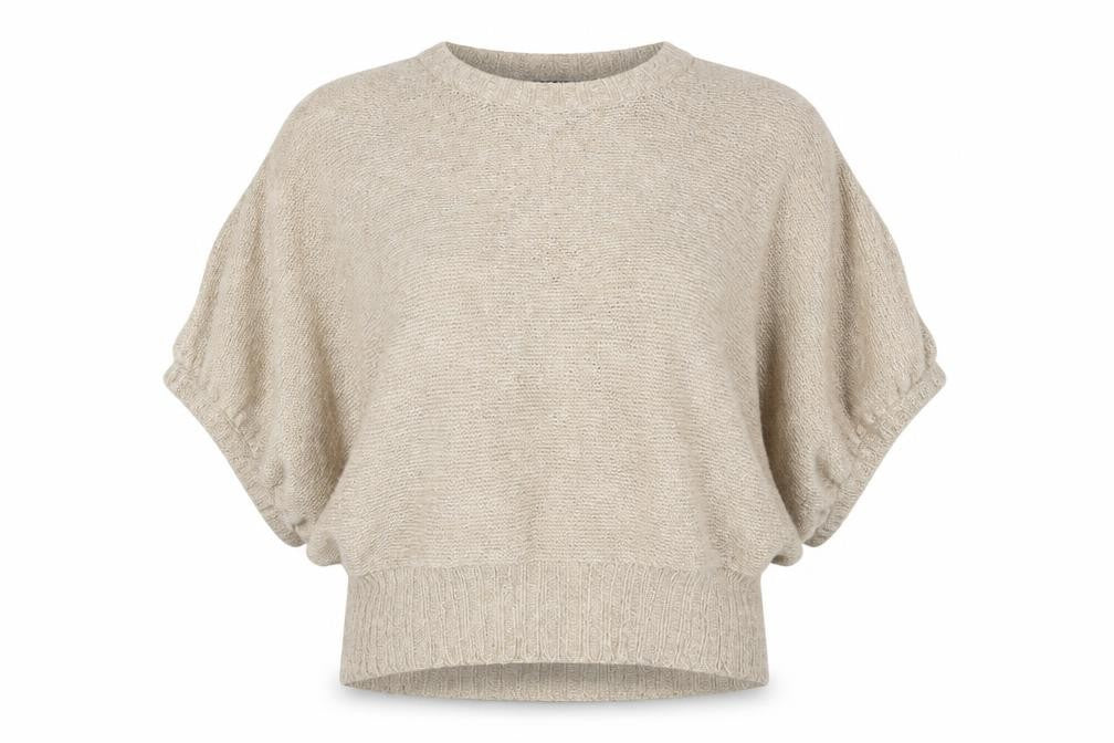 Front view of Primark women’s beige jumper, size UK 16