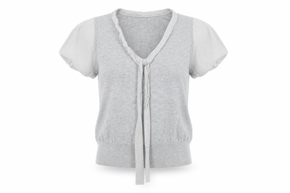 Front view of Atmosphere women’s grey jumper, size UK 14
