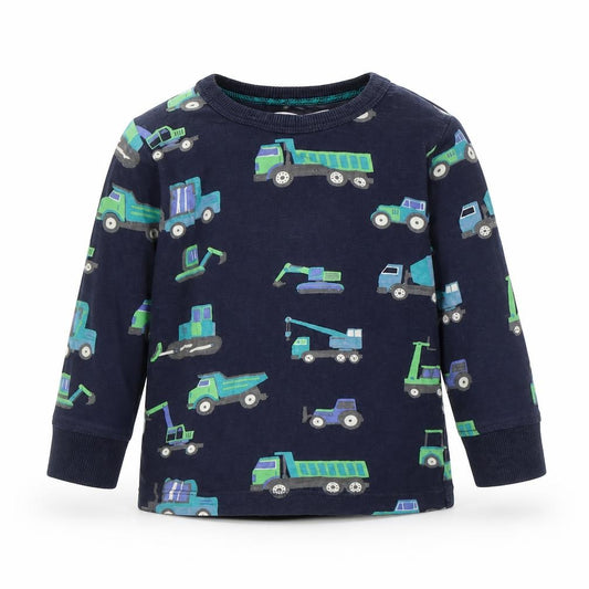 Front view of Next Baby Blue Spotted Basic Blouse, size 12, Months - Tractor