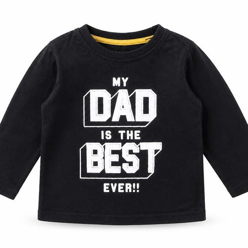 Rebel Baby Black   Basic T-Shirt Size 12 Months  - my dad is the best