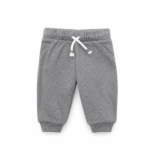 Front view of F&F Baby Grey Jogger Trousers, size 3-6, Months