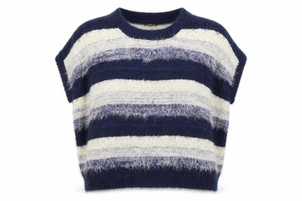 Front view of Casamia women’s blue jumper, size M