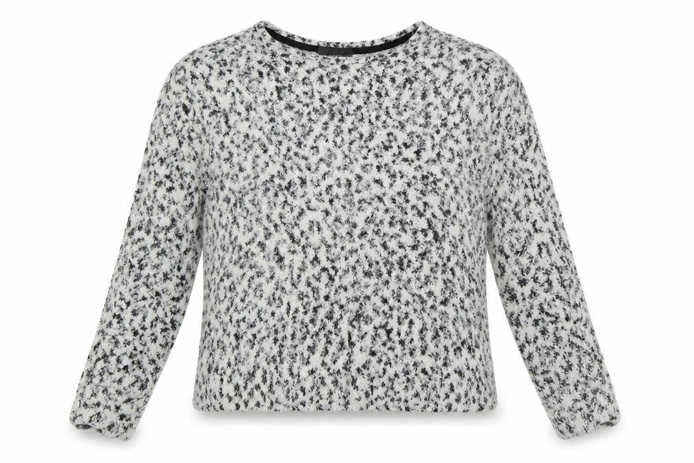 Front view of Primark women’s grey knit jumper, size UK 10