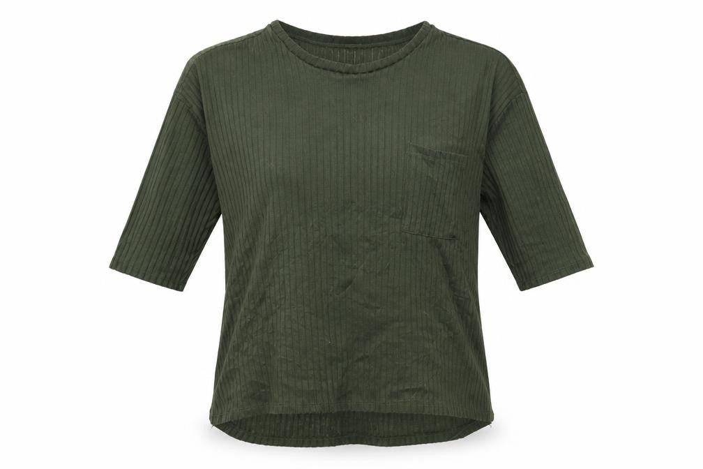 Front view of Primark women’s green jumper, size S, - primark