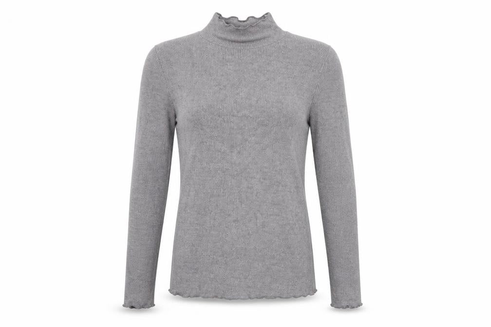 Front view of Topshop women’s grey jumper, size UK 10, - topshop