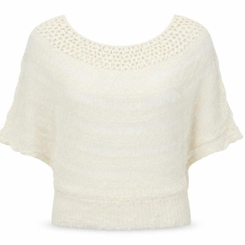 Cameo Rose Womens Ivory   Pullover Jumper Size S  - Batwing lacy jumper