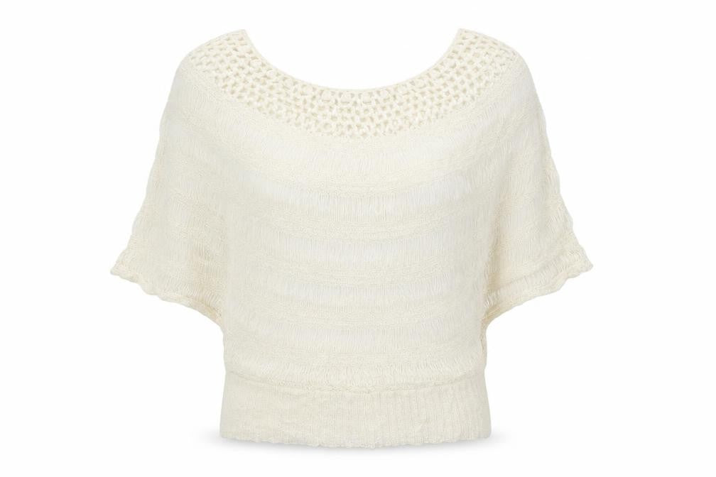 Cameo Rose Womens Ivory   Pullover Jumper Size S  - Batwing lacy jumper