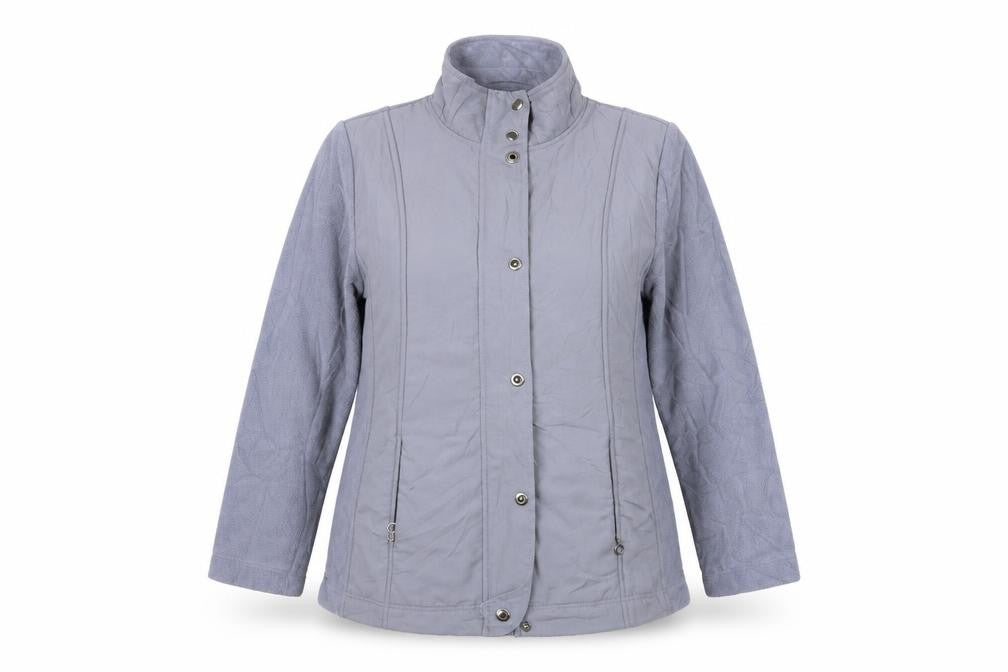 Front view of Daxon women’s grey jacket coat, size UK 18, - daxon coat