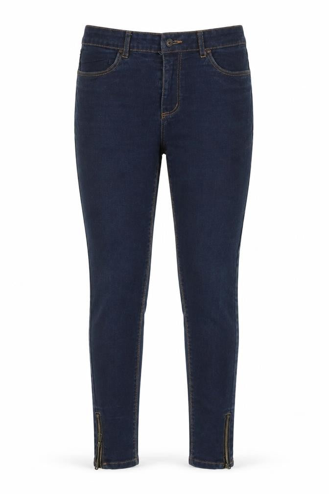 Front view of VRS women’s blue straight jeans, size UK 12, 26-inch leg