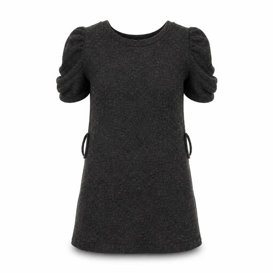 Front view of Club L women’s grey jumper dress, size S