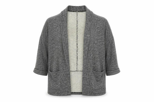 Front view of Divided women’s grey cardigan jumper, size S