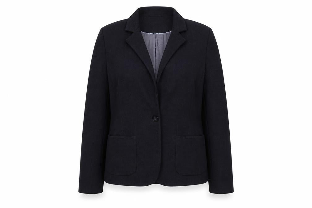 Front view of Next women’s blue jacket blazer, size UK 16