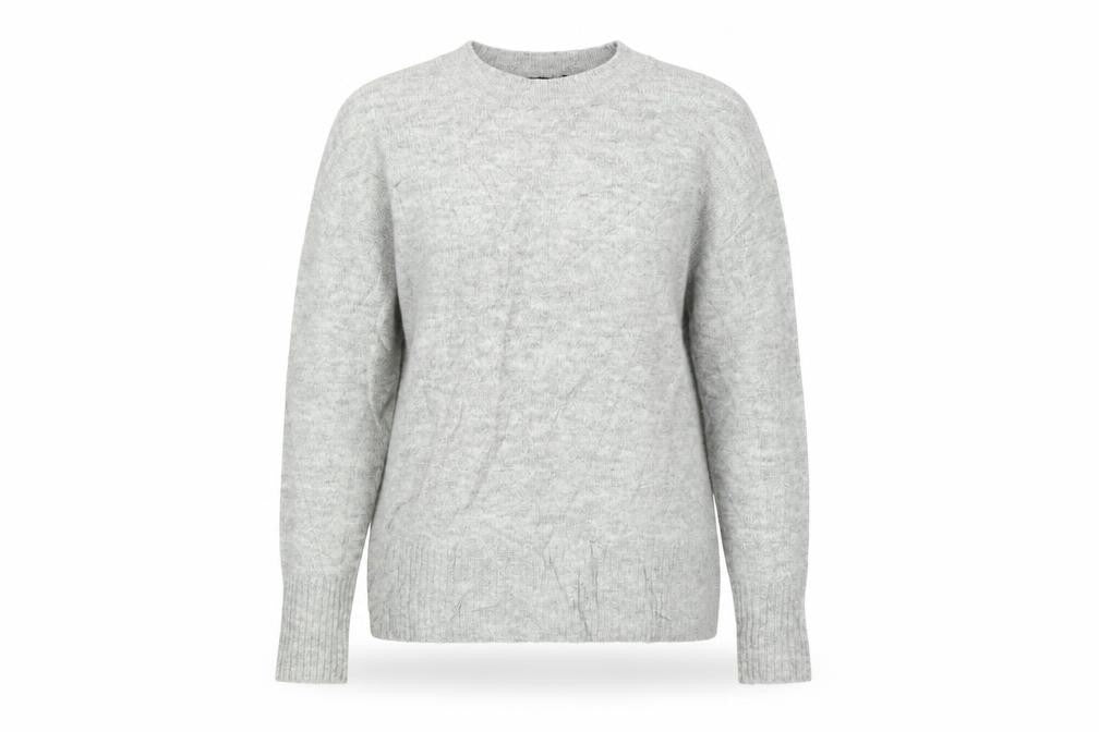 Front view of Dorothy Perkins women’s grey jumper, size UK 10