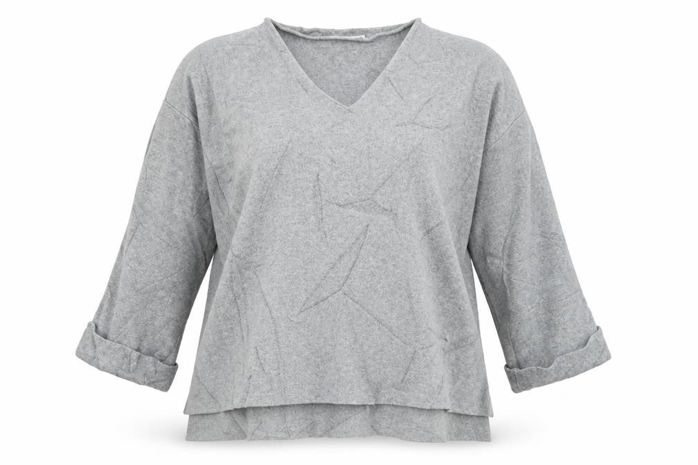 Front view of monte cervino women’s grey jumper, size M
