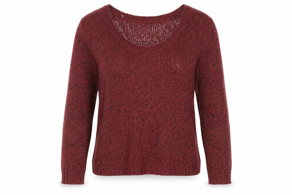 Front view of H&M women’s purple jumper, size UK 6