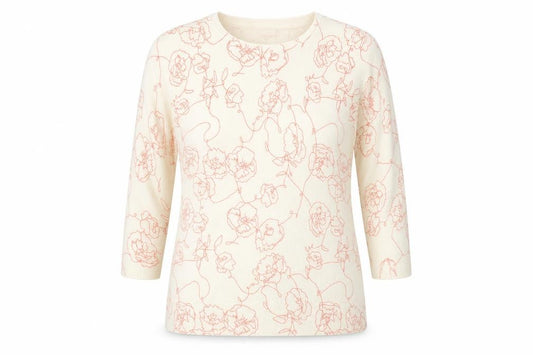 Front view of Papaya women’s multicoloured floral jumper, size UK 14