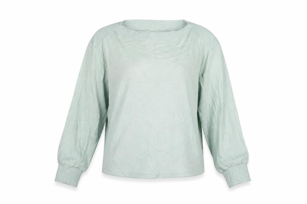 Front view of George women’s green jumper, size UK 12