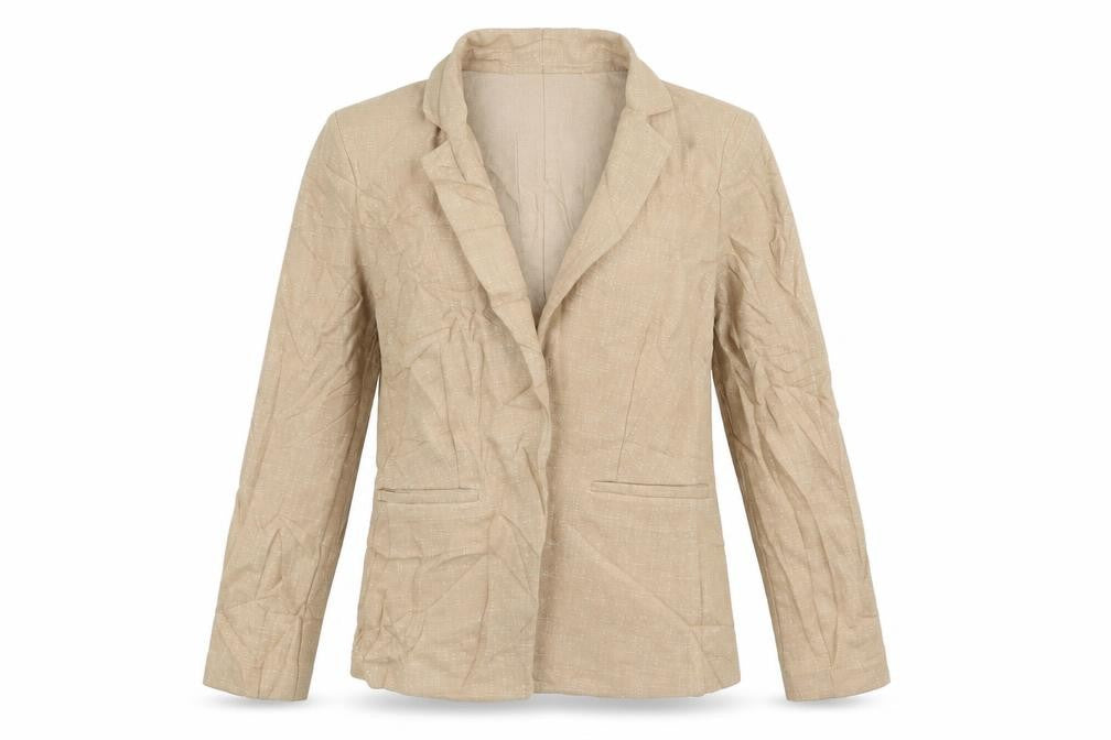 Front view of Marks & Spencer women’s brown jacket, size UK 8
