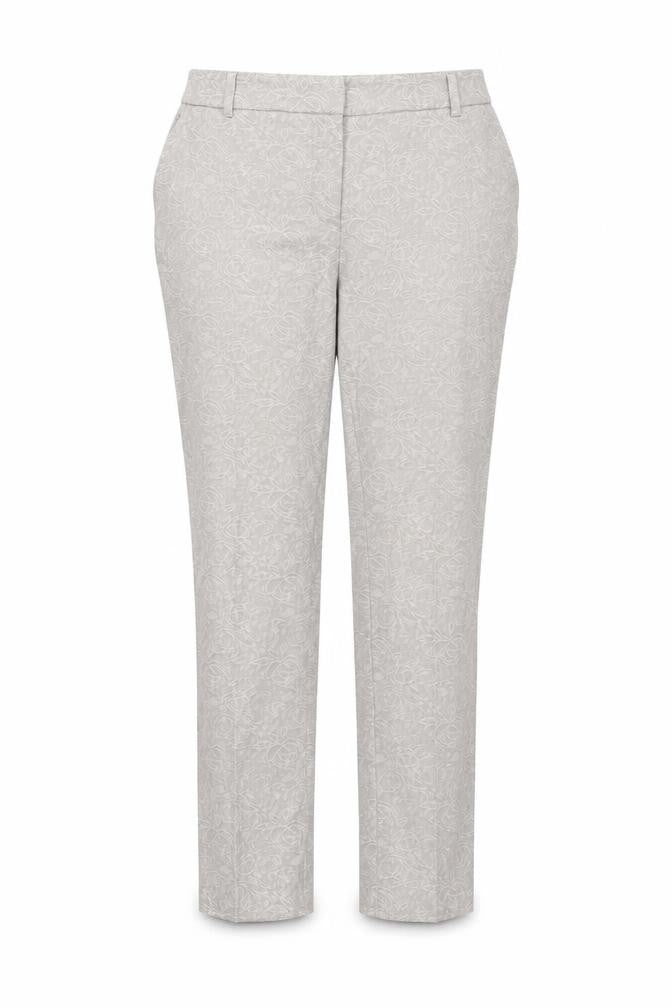 Front view of Next women’s grey trousers, size UK 12, 26-inch leg