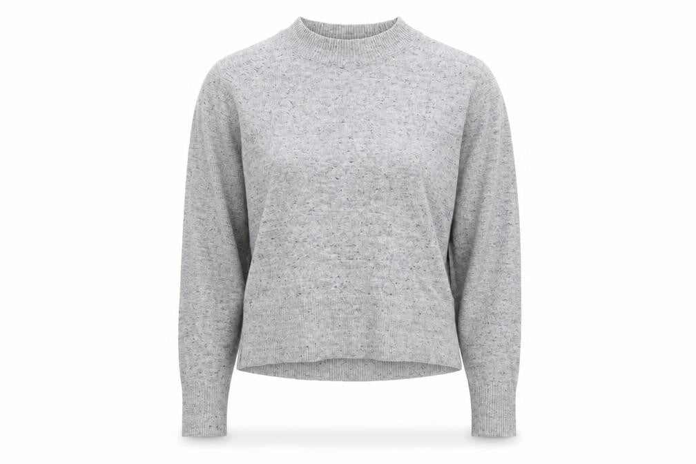 Front view of H&M women’s grey basic t-shirt, size XS