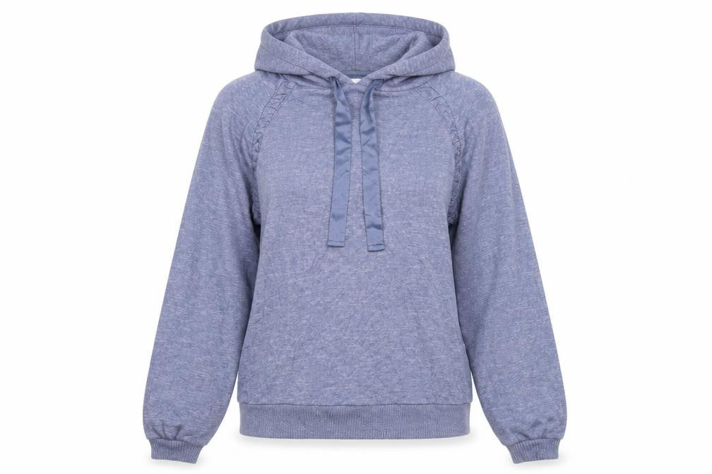 Front view of Next women’s blue pullover hoodie, size S