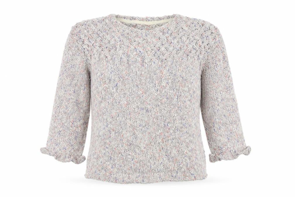 Front view of Preworn women’s pink jumper, size M