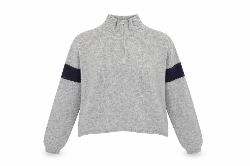 Front view of Preworn women’s grey jumper, size M