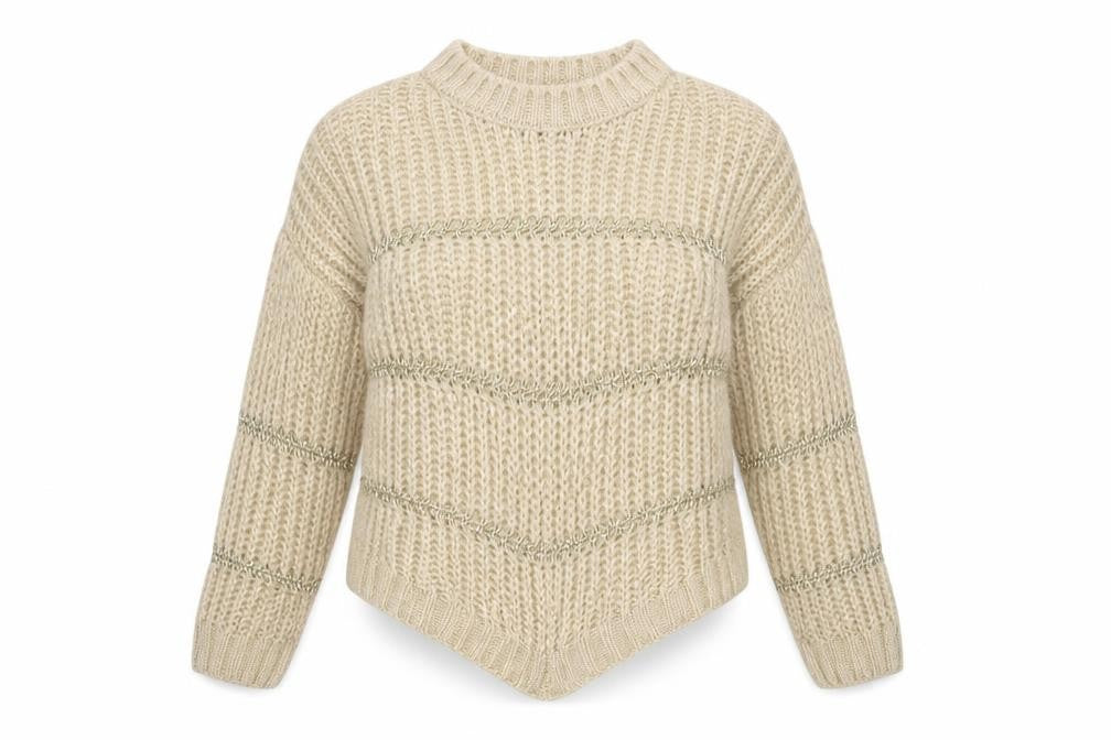 Front view of Next women’s beige jumper, size M
