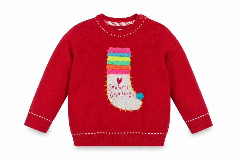 Mothercare Baby Red   Pullover Jumper Size 12-18 Months  - Xmas jumper