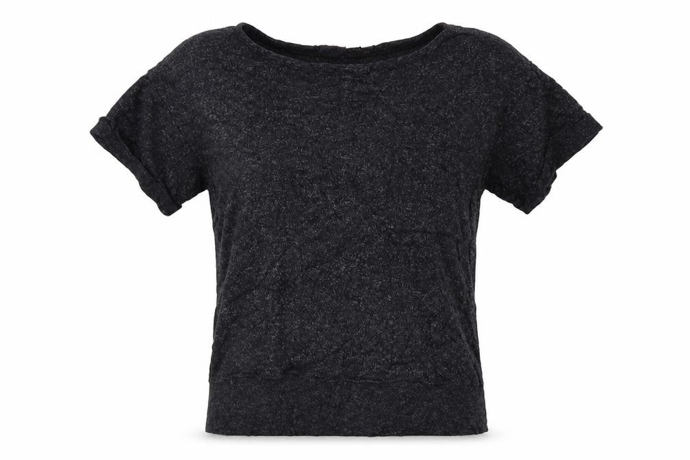 Front view of H&M women’s grey basic t-shirt, size S