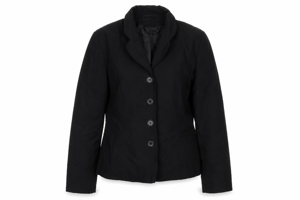 Front view of BHS women’s black jacket blazer, size UK 16
