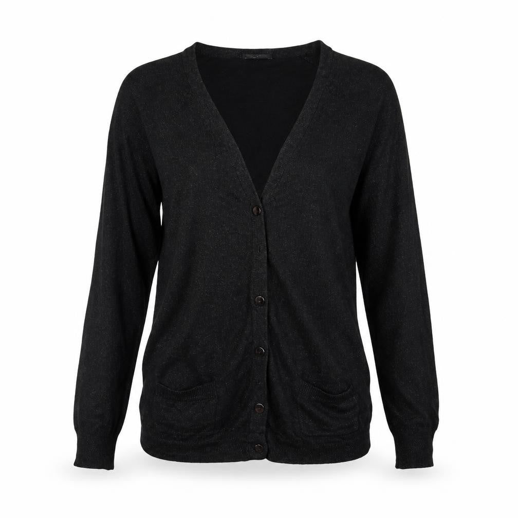 Topshop Womens Black  Knit Cardigan Jumper Size 14