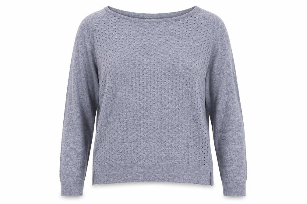 Front view of Gap women’s blue jumper, size S