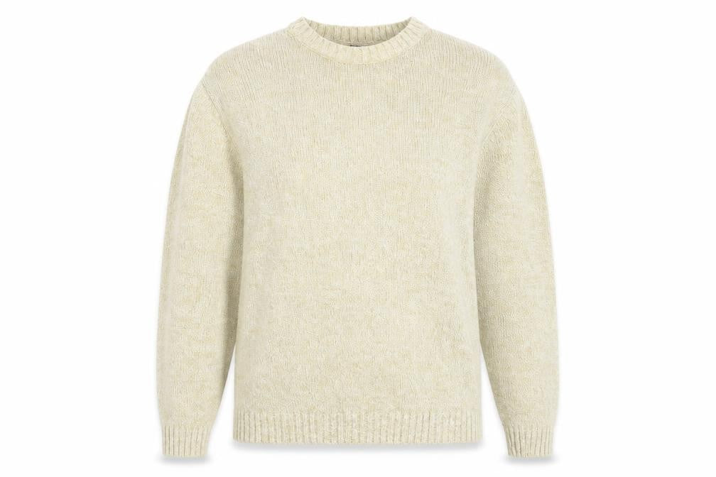 Front view of Lands End women’s yellow knit jumper, size S