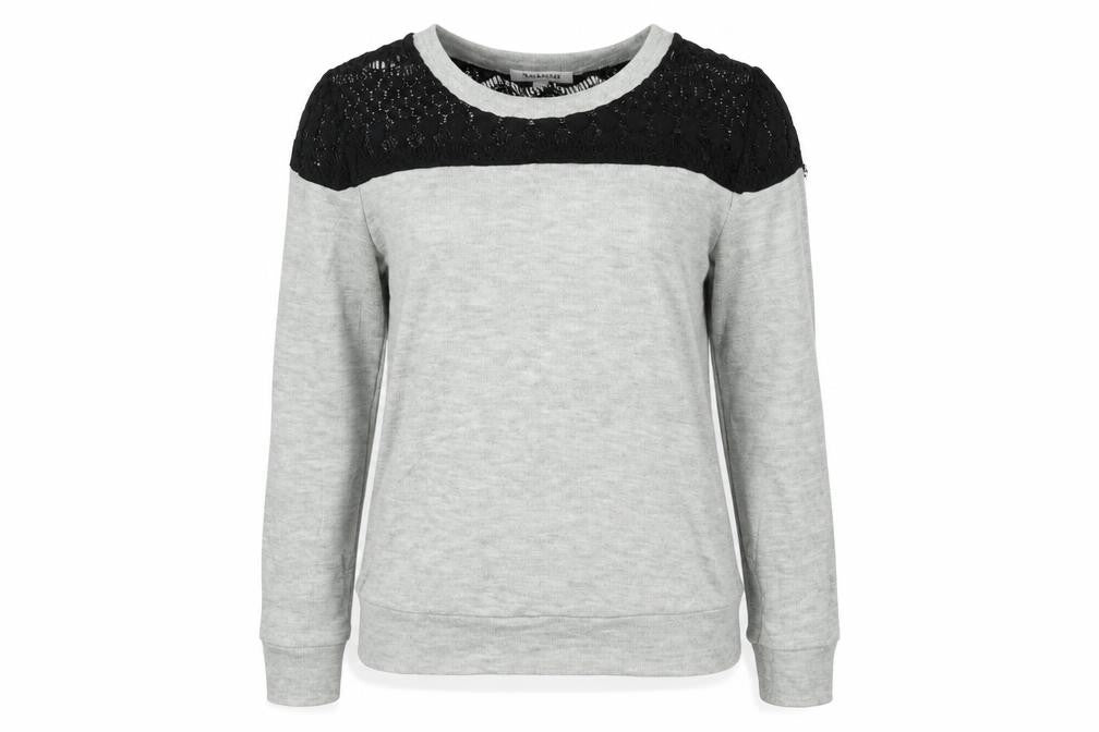 Front view of Glamorous women’s grey jumper, size UK 12